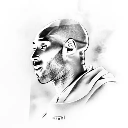 The Sheath of kobe bryant logo, smoked, with special effect and the number 8 and 24 embedded, no face of kobe bryant, no tattoo design idea