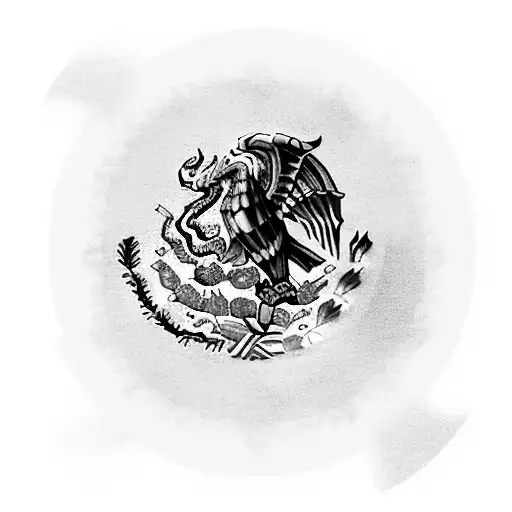 USA and Mexico flag tattoo design idea