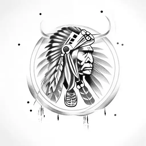 Indians Tattoo Set Native American Tattoo Set of Labels and Elements  Vector Set Illustration Template Tattoo Stock Vector  Illustration of  native logo 203042570