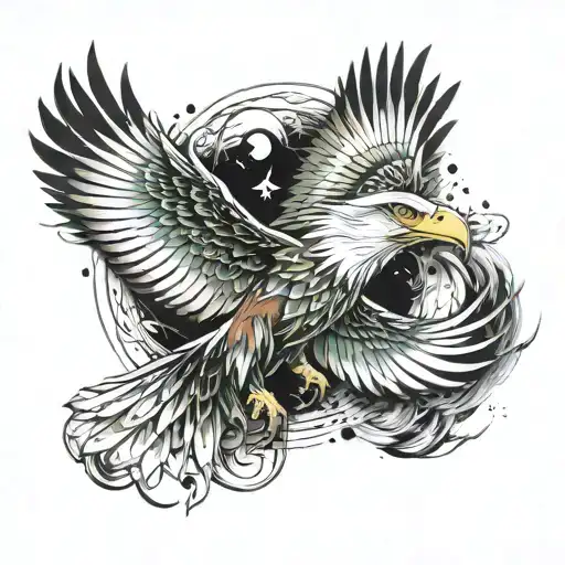 Instruction to Generate an Eagle Tattoo Design on the Forearm 1. Tattoo Style: Realistic: The design tattoo design idea