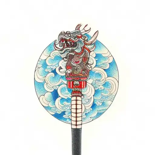 Smoking pipe tattoo design idea