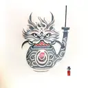 Smoking pipe tattoo design idea