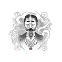 Smoking pipe tattoo design idea