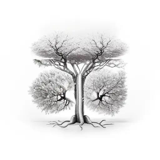Garden of Eden tree apple snake Adam Eve tattoo design idea