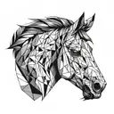 horsehead tattoo design idea