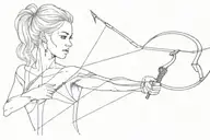 maddison with bow and arrow going tattoo design idea