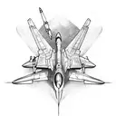 Fighter jet tattoo design idea