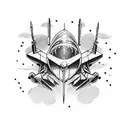 Fighter jet tattoo design idea