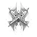 Fighter jet tattoo design idea