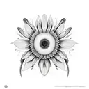 Dragonfly sunflowers  tattoo design idea