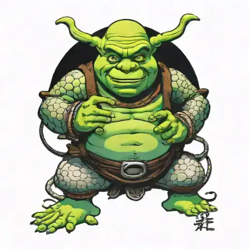 shrek tattoo design idea