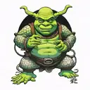 shrek tattoo design idea