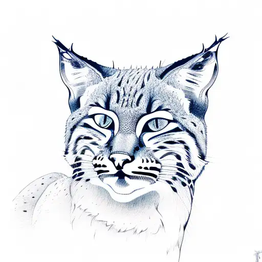 bobcat tattoo design idea