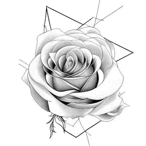 roses and spines tattoo design idea