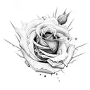 roses and spines tattoo design idea