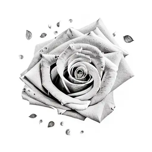 A rock n roll inspired tattoo featuring a guitar and roses tattoo design idea
