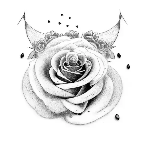 A rock n roll inspired tattoo featuring a guitar and roses tattoo design idea