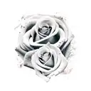 A rock n roll inspired tattoo featuring a guitar and roses tattoo design idea