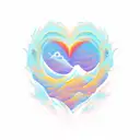 dragon heart ocean wave sunset tattoo design idea