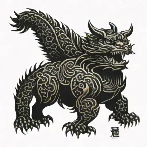 cho ku king symbol tattoo design idea