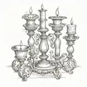 a candlestick with 3 candles   tattoo design idea