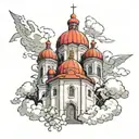 church domes tattoo design idea