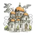 church domes tattoo design idea