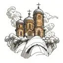 church domes tattoo design idea