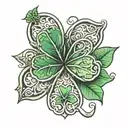 rule no. 5 leaf clover tattoo design idea