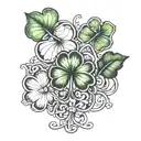 rule no. 5 leaf clover tattoo design idea