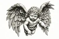 cherub angel tattoo design idea