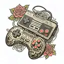 Nintendo NES gamepad tattoo design idea