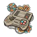 Nintendo NES gamepad tattoo design idea