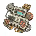 Nintendo NES gamepad tattoo design idea