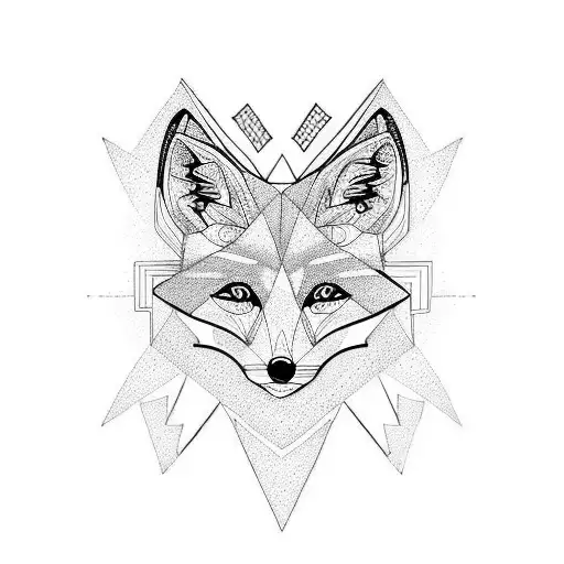 Virgo fox tattoo design idea