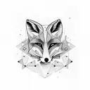 Virgo fox tattoo design idea