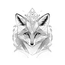 Virgo fox tattoo design idea