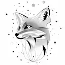 Virgo fox tattoo design idea
