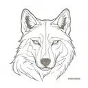 wolf face tattoo design idea