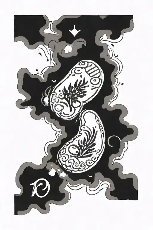A full arm sleeve tattoo that contains the date 10/04/21 and a babies footprint  tattoo design idea