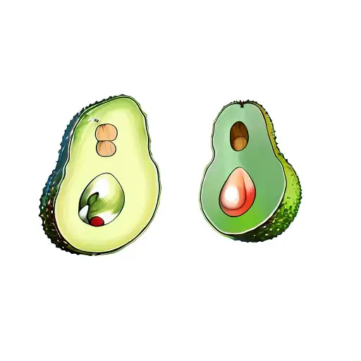 two avocados tattoo design idea