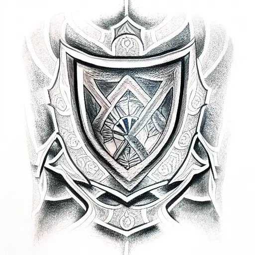 Shield tattoo design idea