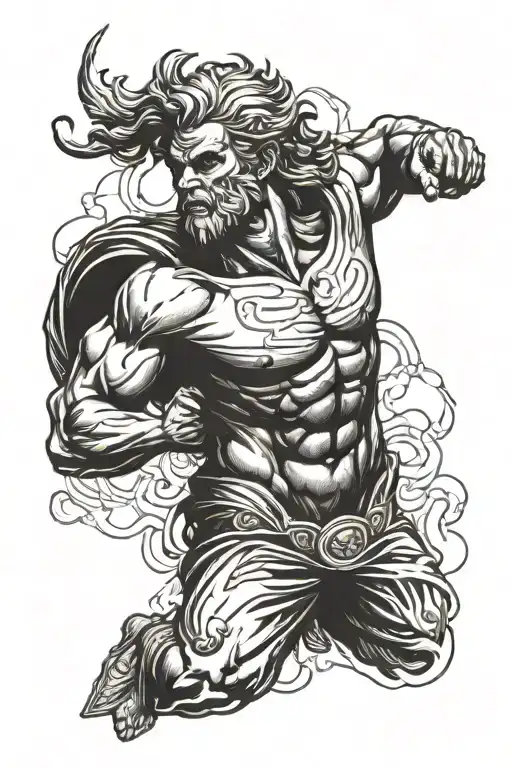 prometheus greek god angry tattoo design idea
