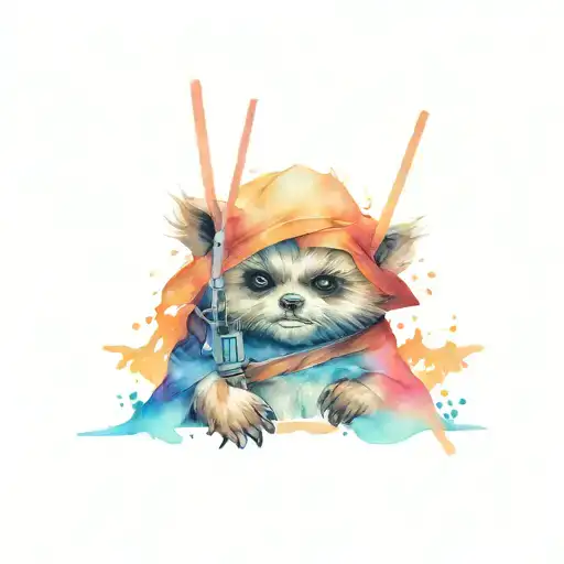 ewok Star Wars tattoo design idea