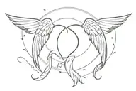 LLL with wings  tattoo design idea