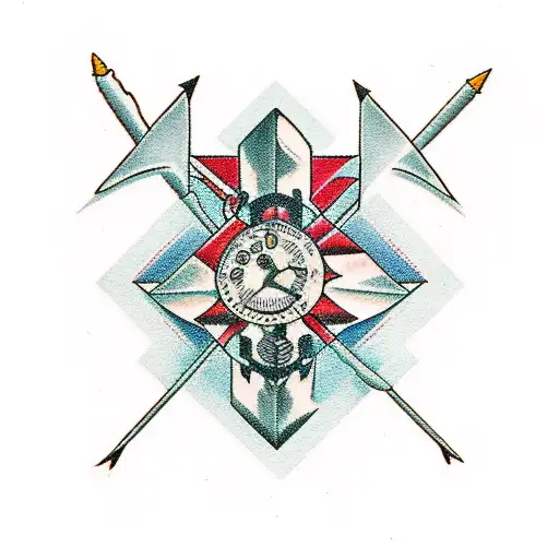 buck three arrows tattoo design idea