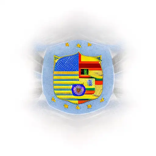 Flags of Cameroon and Nicaragua in a unique design for heritage  tattoo design idea