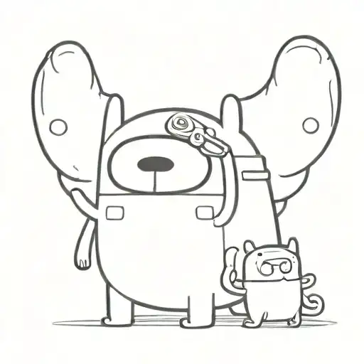 adventure time finn and jake tattoo design idea