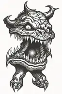 I don't know what's got its teeth in me. but I'm about to bite back in anger tattoo design idea