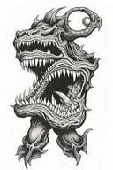 I don't know what's got its teeth in me. but I'm about to bite back in anger tattoo design idea